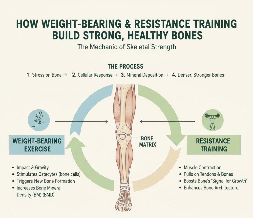 How Weight-Bearing and Resistance Training Build Strong Healthy Bones
