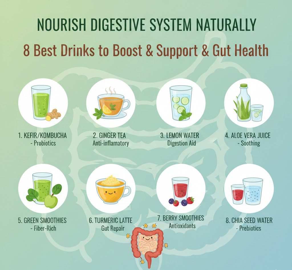 8 Best Drinks to Boost and Support Your Gut Health: Nourish Your Digestive System