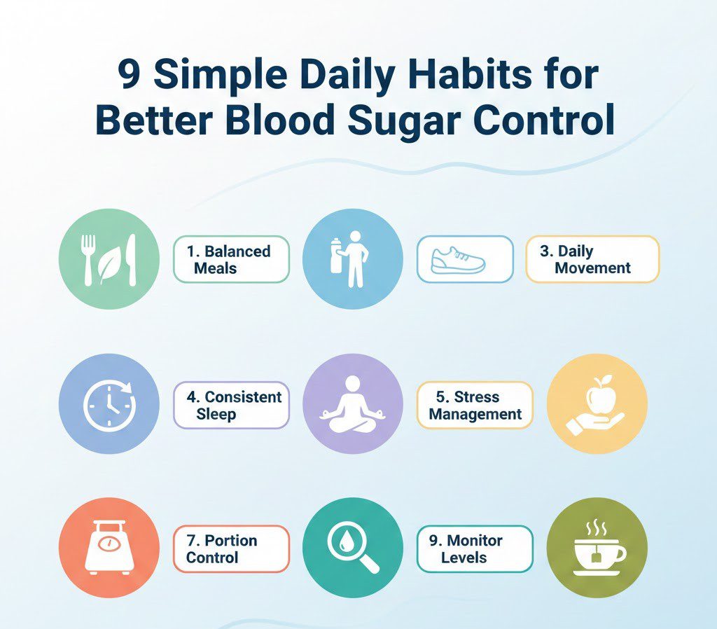 9 Simple Daily Habits for Better Blood Sugar Control