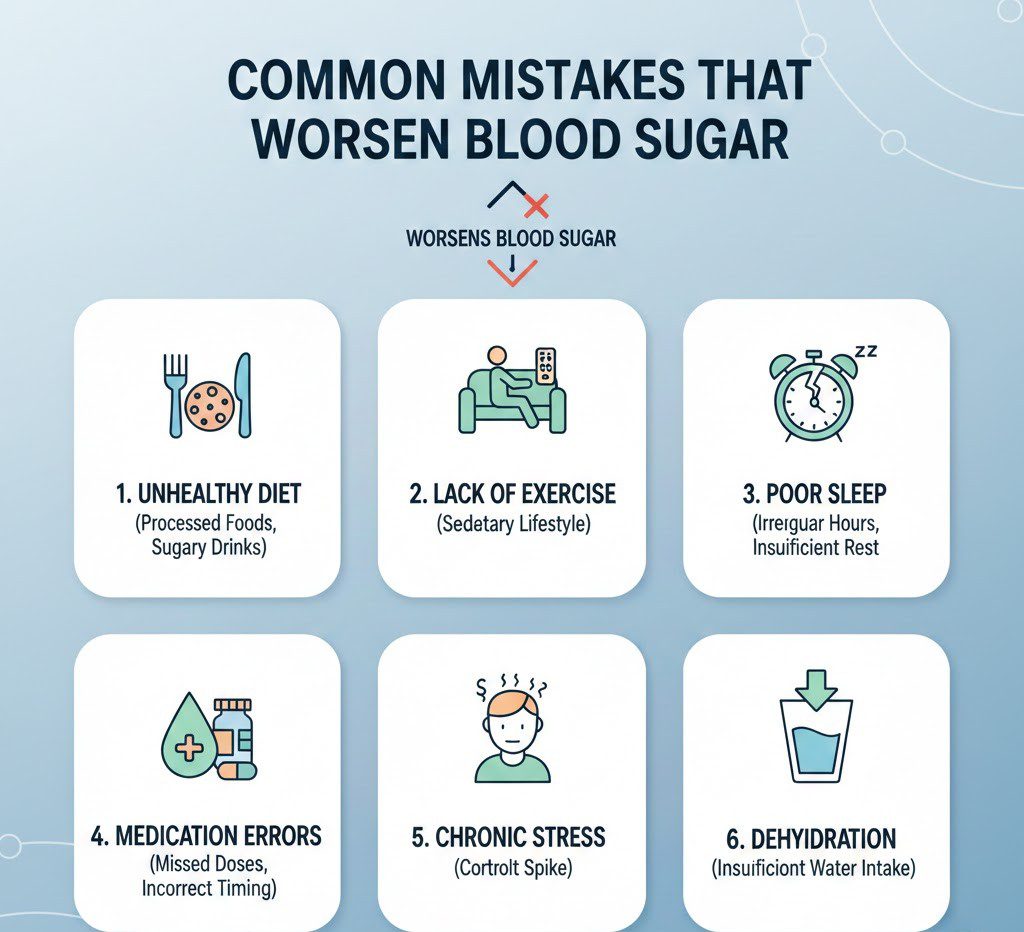 Common Mistakes That Worsen Blood Sugar