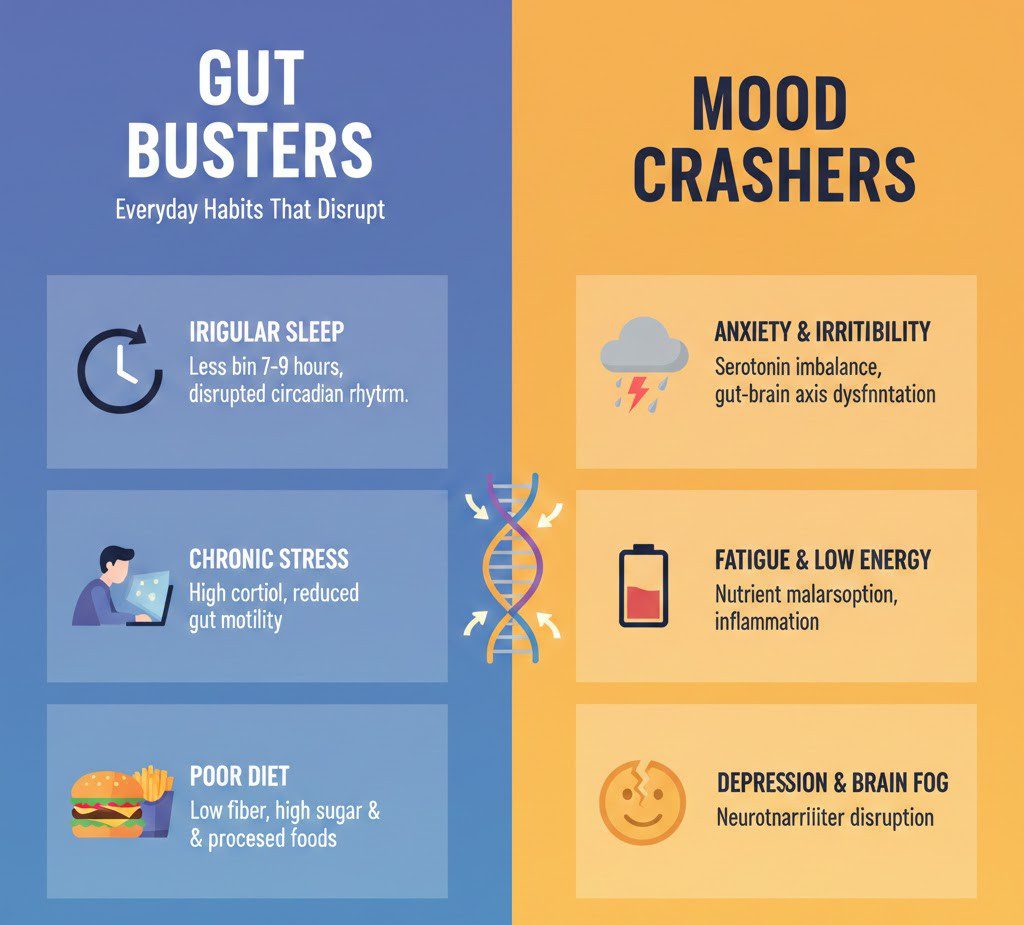 Everyday Habits That Disrupt Gut Health and Mood
