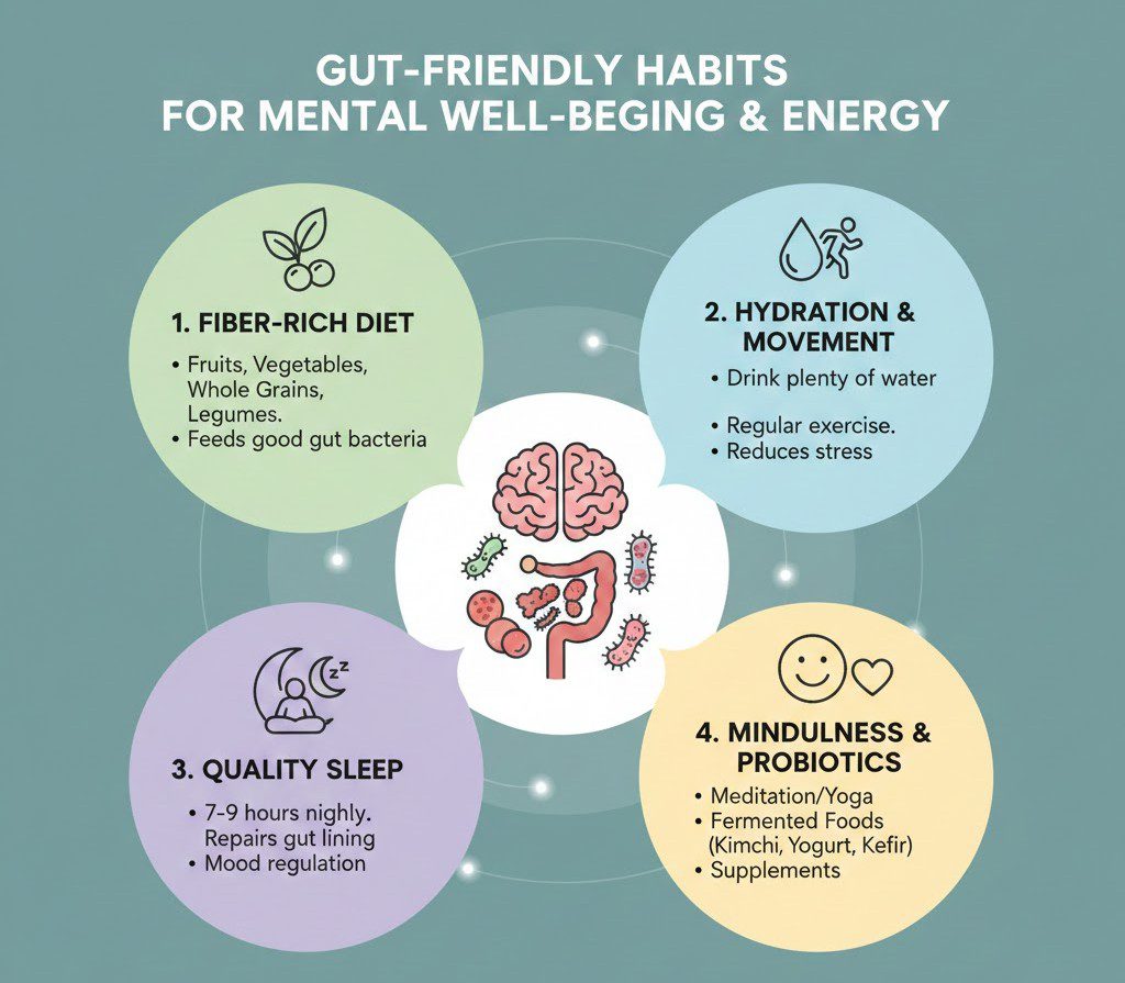 Gut-Friendly Habits for Mental Health and Vitality