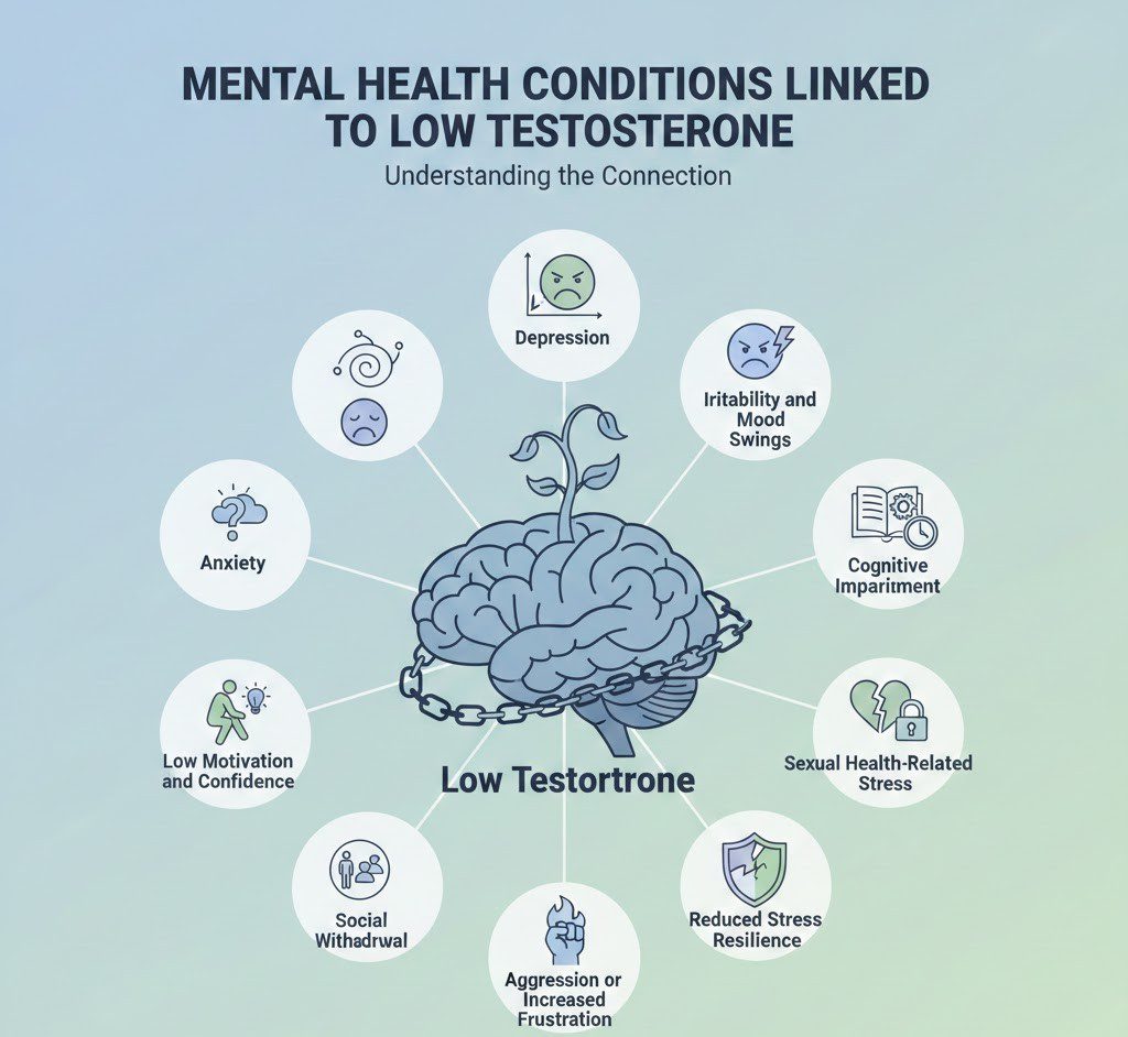 Mental Health Conditions Linked to Testosterone