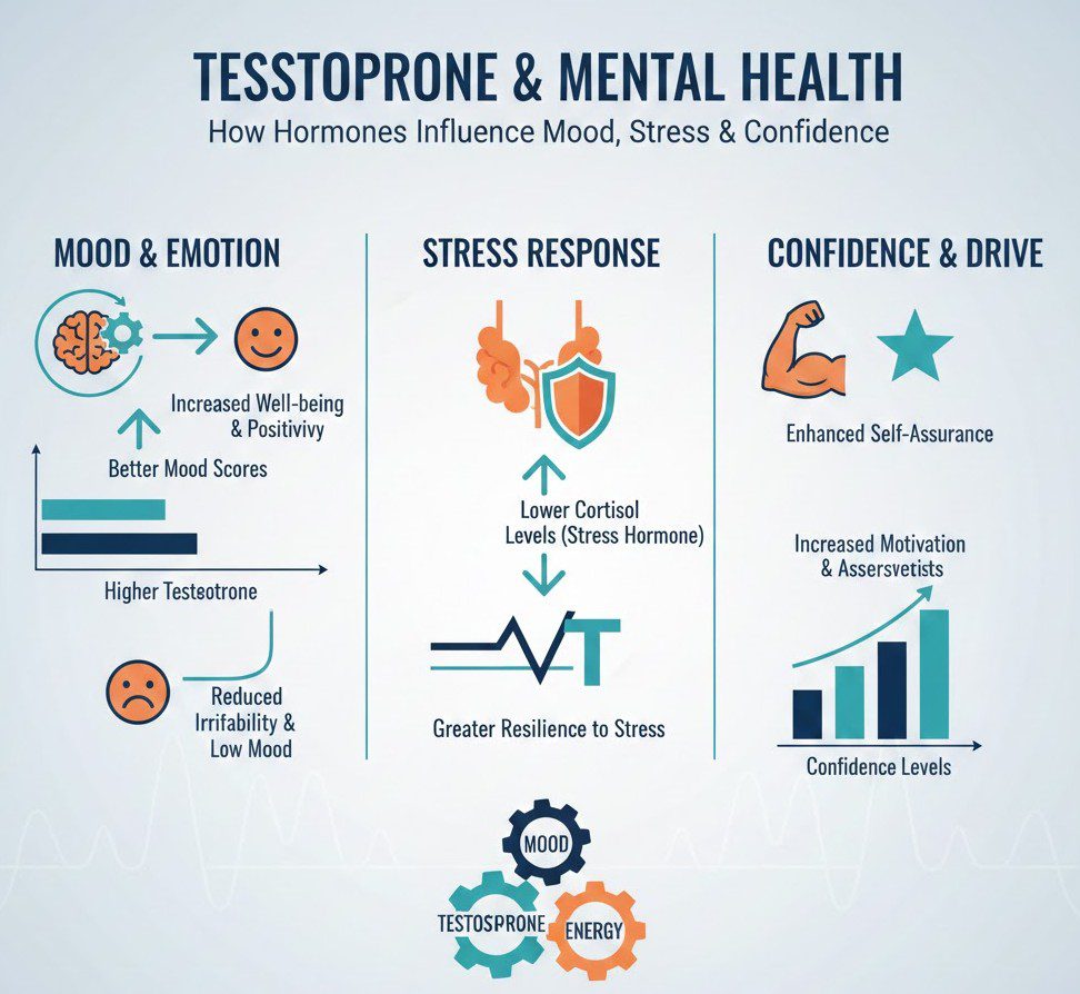 Testosterone and Mental Health: How Hormones Affect Mood, Stress, and Confidence