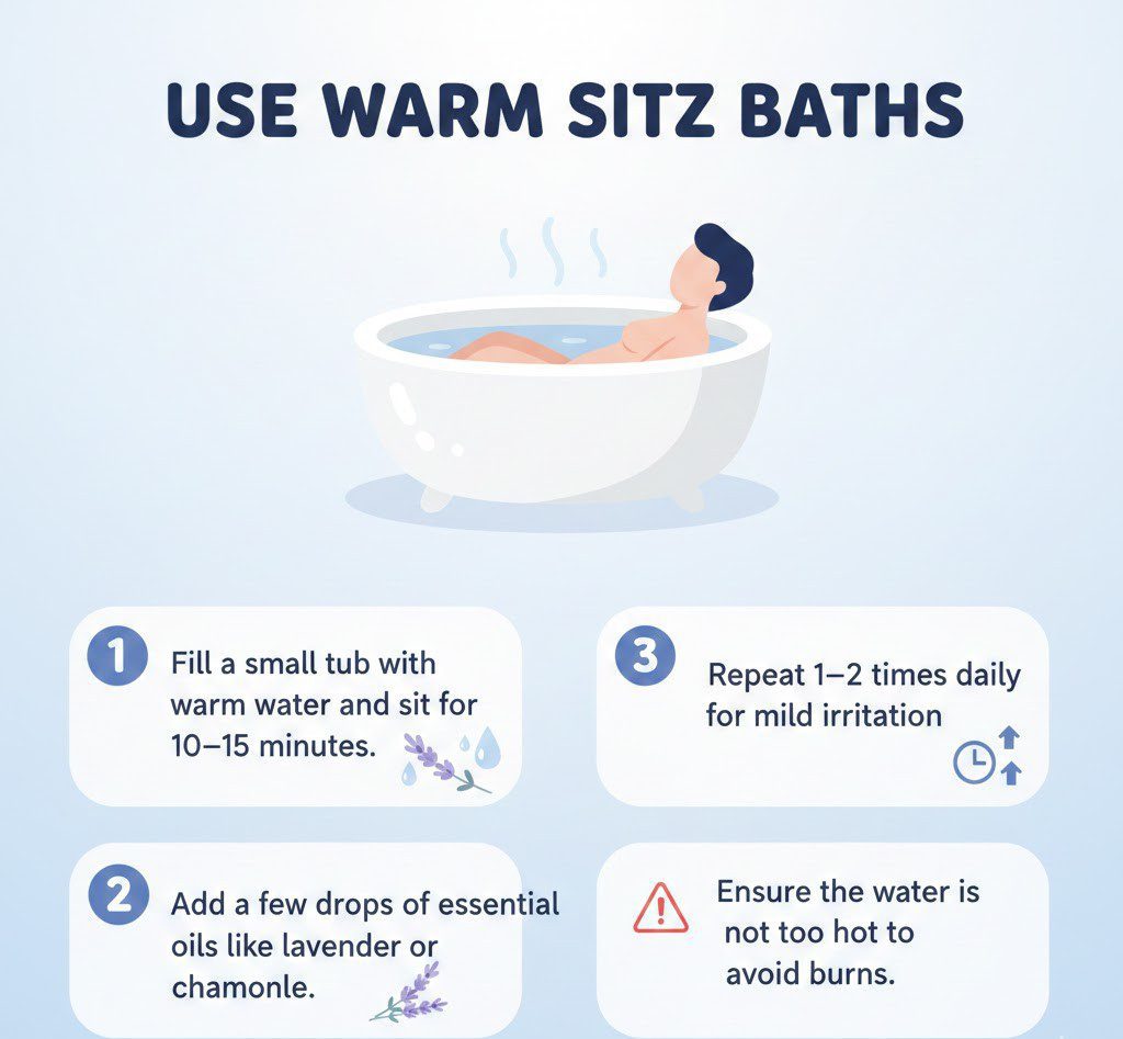 Use Warm Sitz Baths