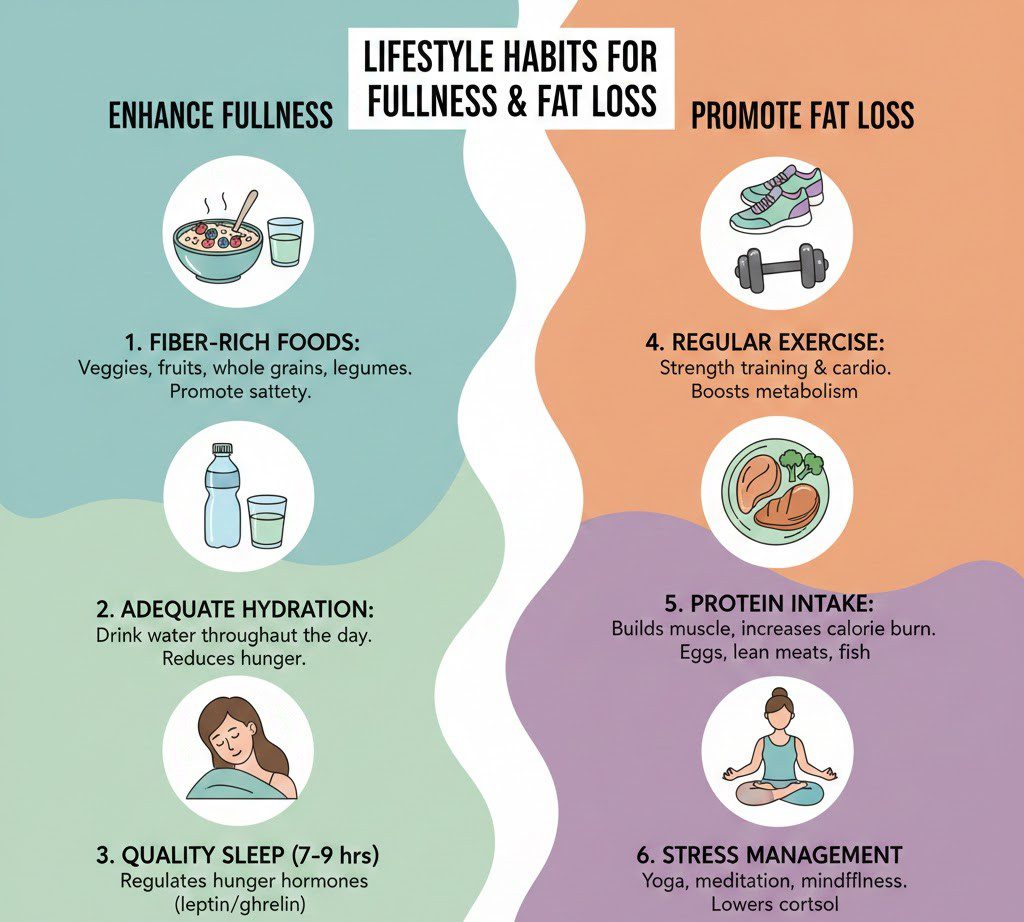 Lifestyle Habits That Enhance Fullness and Fat Loss